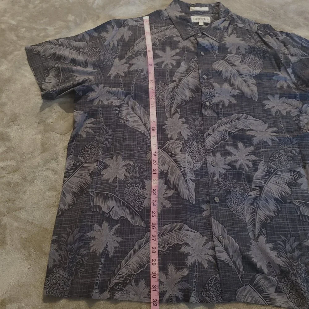 Campia Men's Black/Tan Short-Sleeve Button-Down Camp Style Shirt/Size 2XL - Picture 9 of 10